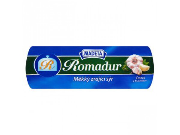 Madeta Мягкий сыр Ромадур, чеснок с травами 100 г